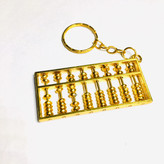 جاسوئیچی چرتکه فلزی طلایی سایز کوچک با مهره های متحرک