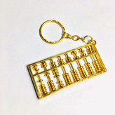 جاسوئیچی چرتکه فلزی طلایی سایز کوچک با مهره های متحرک