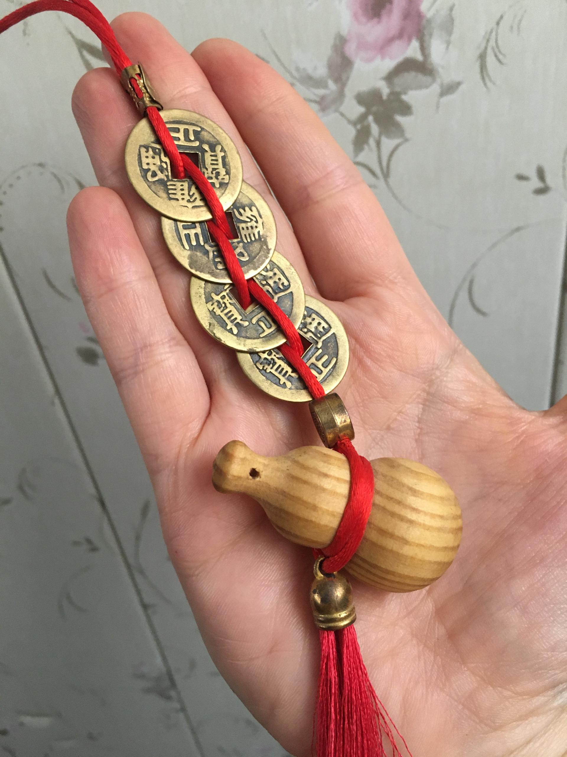 رشته سکه 4 تایی با کدو چوبی بدون حتی یک گره