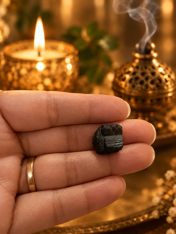 سنگ تورمالین سیاه راف سایز 4
