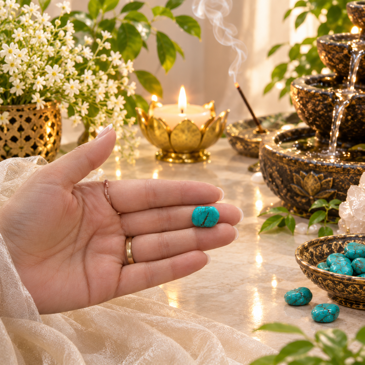 سنگ فیروزه تامبلی سایز 2